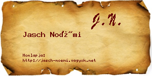 Jasch Noémi névjegykártya